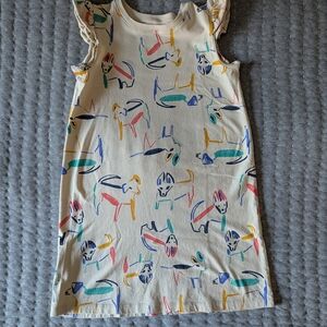 Tea Collection Kids Dress with Colorful Animal Print